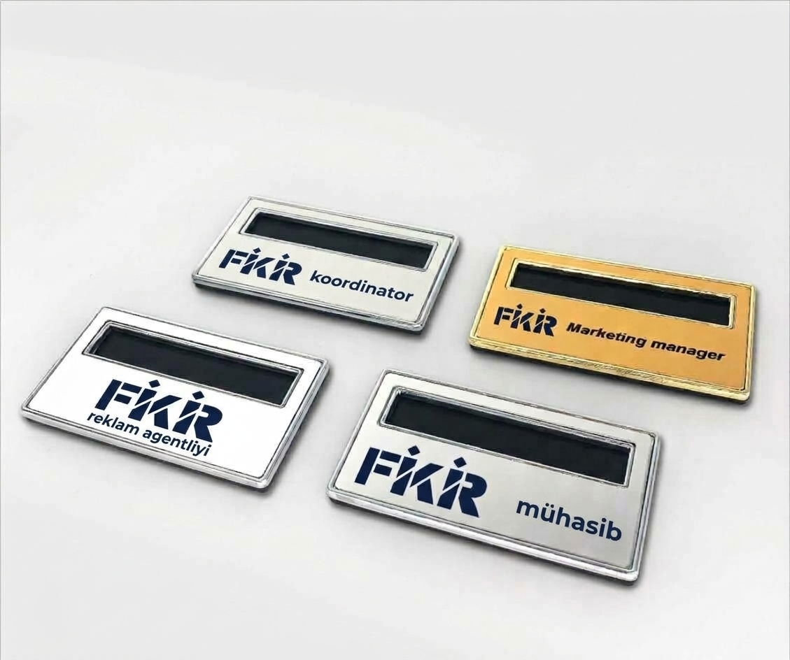Metal Yaxa Kartı Hazırlanması - Fikir Reklam - 050 879 91 11 - www.fikir.az