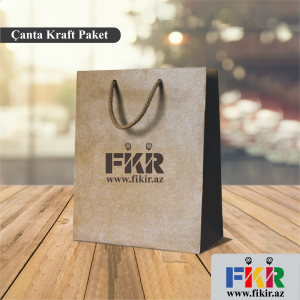 Çanta Kraft Paket üzərində Logo Çapı - Fikir Reklam - 050 879 91 11 - www.fikir.az