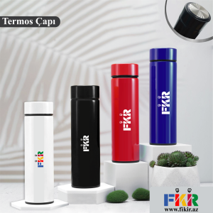 Termos (su qabı) Üzərində Logo Çapı Sifarişi - Fikir Reklam - 050 879 91 11