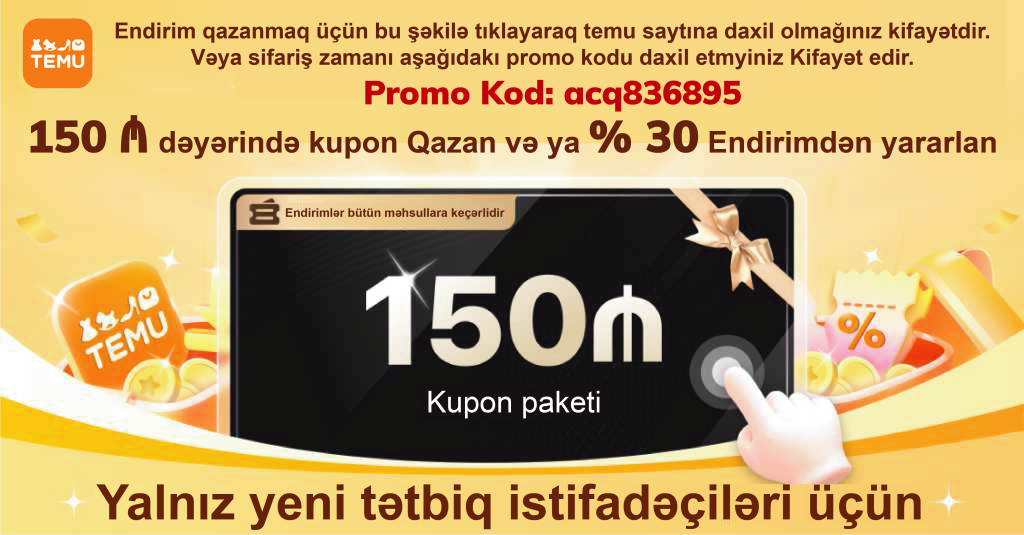 Temu Endirim Promo Kodu Kupunu: acq836895